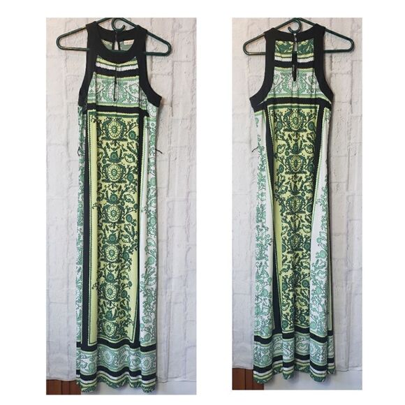 EVA MENDES Silky Jersey-knit Halter Maxi Dress - Picture 1 of 9